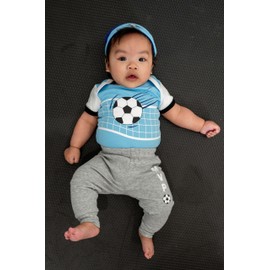 Gertex 5-Piece Layette Sport Set Gift Bundle for Babies & Infants | (Soccer, 0-3 Months)