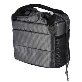 Bolsa de cámara DSLR/SLR acolchada impermeable, inserto portátil Partición Cámara Bolso Funda protectora a prueba de golpes Bolsa de transporte para cámara/lente DSLR(gris)