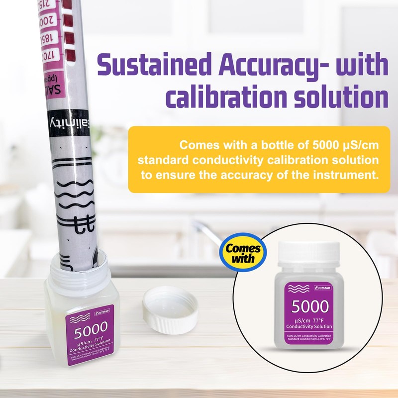ORAPXI Salinity Meter | Extended Probe Pool Salt Tester |