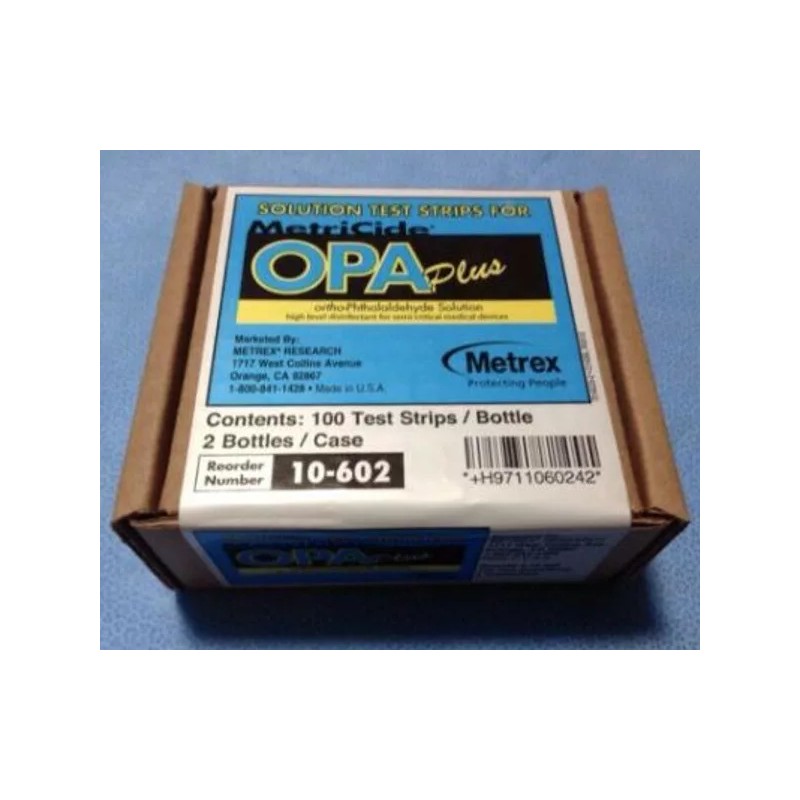 Metrex *200-Pack* Metrex MetriCide OPA Plus Solution Test Strips 10-602