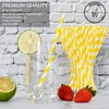 [1000 Count] Yellow Paper Drinking Straws, 7.75 Inch -Restaurant Bulk