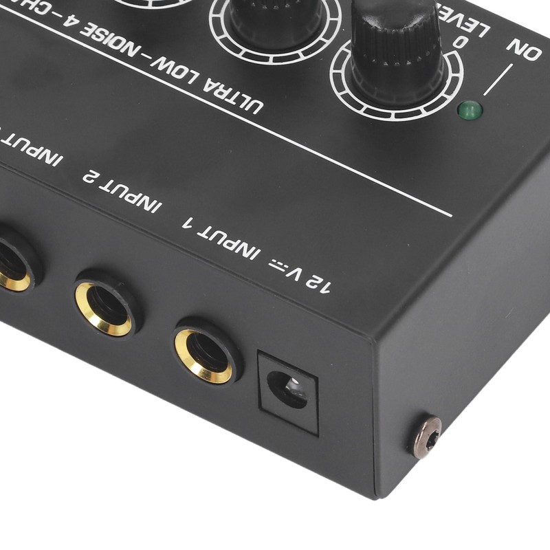 4 Channel Mixer Black Ultra Low Noise 4 Channel Compact