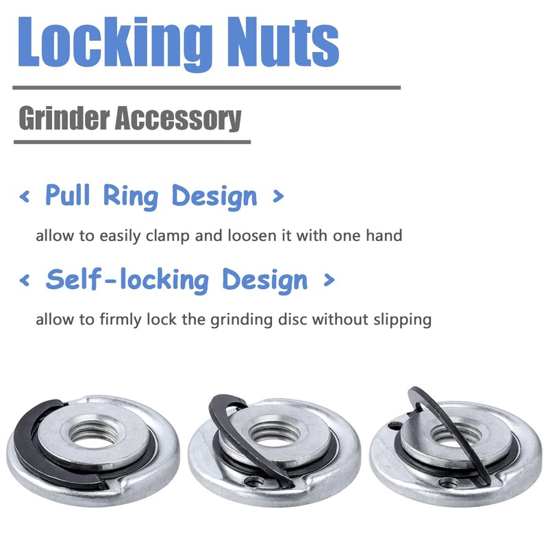 Mesee 2 Pieces M14 Quick Clamping Nuts Angle Grinder Locking