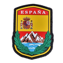Patch PVC SPAGNA Fosforescente Patch 3D PVC Scratch Hook Loop 80mm | Spilla patch 3D MILITARE per Zaini Militari Outdoor, Airsoft, Sopravvivenza TS-PTCH-SP-SKD
