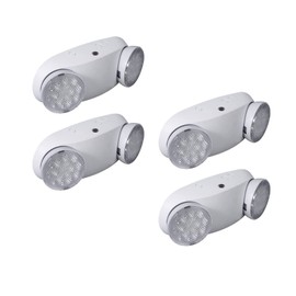 CM MZY Emergency Lights with Battery Backup,Commercial Emergency Light,Two Adjustable LED Light Head,Emergency Lighting Fixtures,120V/277V AC, UL Certified,4 Pack