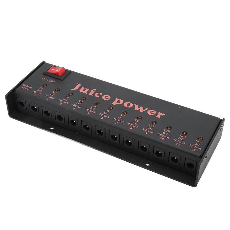 Guitar Effect Pedal Power Supply 12 Channel Isolated DC Outputs