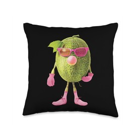 Honeydew Melon Bubble Gum Throw Pillow