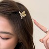 8 fermagli per capelli con perle dorate, piccole clip per