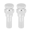 X AUTOHAUX 2 Pcs Chrome 6 Sided 12mm Hex Tuner