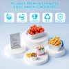DaCool 4 Pack Kids Stainless Steel Snack Containers with Lids
