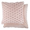 Emma Barclay Lush Luxury Faux Rabbit Fur Cushion Cover (Blush