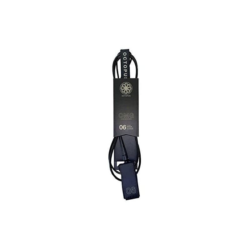 Octopus OMG Medium 6' Surfboard Leash - Black