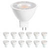 GEPLAD 12 Pack MR16 LED Bulb,GU5.3 Bi-Pin Base LED Bulbs,