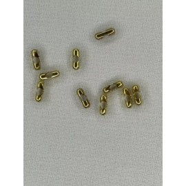 Ten 10 USA Made And Shipped #3 Yellow Brass Ball Chain B Couplings