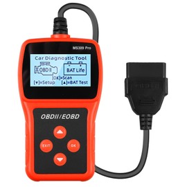 OBD2 Diagnosegerät Auto, Motor Fehlercodeleser Auto Diagnosegerät, EOBD Motor Fehlerauslesegerät Lesegerät mit 10 Sprachen, KFZ Auslesegerät Spannungserkennung für Alle 12V OBDII Fahrzeuge