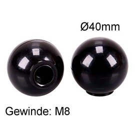 TRUCK DUCK® Universal Replacement Knob Ball Handle 40 mm with M8 Internal Thread Plastic Ball Cone Screw Handle Round Lever Switch Car Truck
