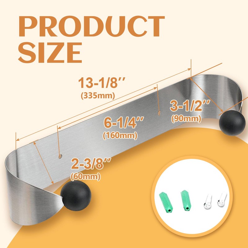 Wall Mount Stainless Steel Rack Kitchen Paper Towel Holder Under