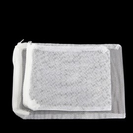 20 Pcs Aquarium Filter Bags,Nylon Media Mesh Filter Bags Reusable Net Bags with Zipper,Clean and Recyclable,for Activated Carbon, Ceramic Rings,Biospheres.