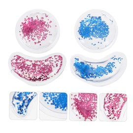 NOLITOY 4pcs Cooling Eye Patches Set Reusable Gel Ice Packs for Eye Care Swelling and Compact and Lightweight for Post Exercise and Makeup Procedures