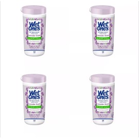 Wet Ones 4Pack-Wet Ones Antibacterial Hand Wipes, Lavender Scent, 40 Ct Each EXP 05/2025+