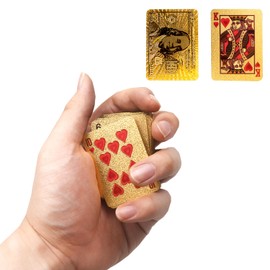 DIUDIU CAT Mini Gold Foil Playing Cards - Card Deck for Teens and Adults,Waterproof Travel Poker Cards - Ideal for Parties and Games!