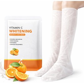 Mascarilla Hidratante para Pies con Vitamina C – Pack de 2 Pares – Suaviza Talones y Pies Secos – Tratamiento Tipo Spa en Casa