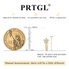 PRTGL Stud Earrings for Women - 14K Gold Plated Tiny