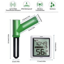 ECOWITT WH0291 Soil Moisture Tester Plant Soil Moisture Sensor Meter with Digital LCD Display