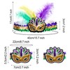 SUMERSHA 8pcs Mardi Gras Costume Set Tutu Skirt Headband Masquerade