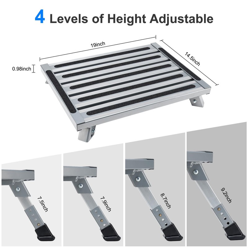 Risornda Extra Large RV Step Stool, 19" x 14.5" RV