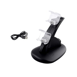 Operitacx Controller Accessory Charging Dock Station Dual Usb Charger for Pro Slim Controllers Blue