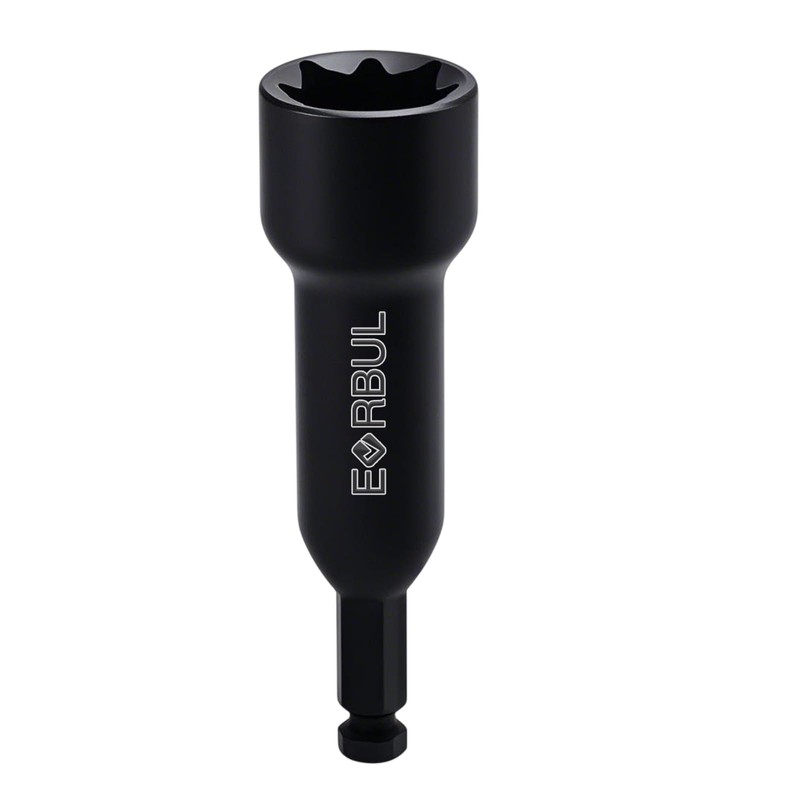 EVRBUL Upgraded 2-in-1 4-Point Square Nut Remover Impact Adapter Socket