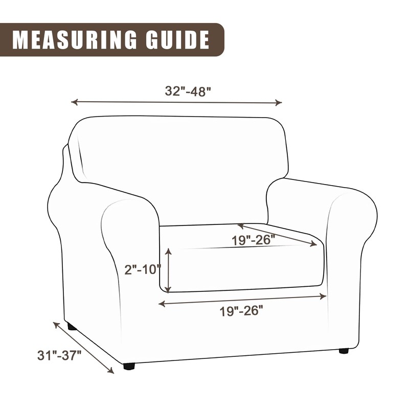 SearchI Fundas de Sofá Extensibles, Funda para Sillón de 2