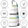 Wisedeal Dog Animal Paw Waterproof Bib Apron with 2 Pockets,