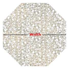 Autotech Park Precut Octagon Window Film, Pebble Design, Self Static Adhesive Cling, 34 inch Width