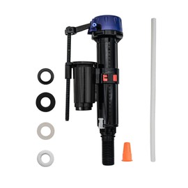 Mendorio Bottom Entry Toilet Fill Valve, G1/2 Universal Cistern Inlet Valve, Adjustable Height and Float, with Outlet Filter and Refill Tube