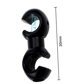 Newnewone 24 Black Plastic Rotating S-Hook Bike Cable Clips, 360° Rotating Clips, Clamps, Bicycle Buckle Hose Brake Gear Cable Housing Fixing Holder Guide for Cycling Bicycle MTB