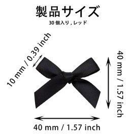 SaveSooo Ribbon Parts Ribbon Seals Mini Ribbon Bow Mini Bow Hair Clip Mini Fabric Satin Ribbon Flower Bow Craft Women's Hair Clip Women's Graduation Ceremony DIY Manufacturing Wedding 30-Piece Set