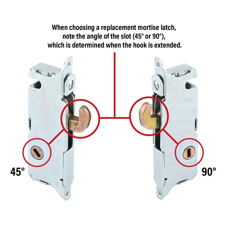 Prime-Line E 2199 Stainless Steel Mortise Lock - Adjustable, Spring-Loaded