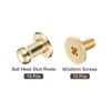 sourcing map 4mm Ball Head Stud Rivets Screw Back, 15Pack