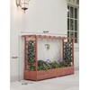 Arched Trellis Garden Planter with Hanging Roof - Elevated Wooden