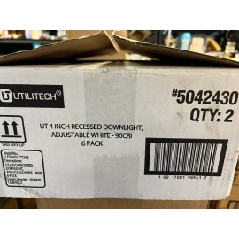 Utilitech 12-Pack Utilitech Retrofit Kit White 4-in 650-Lumen Switchable White Round LED
