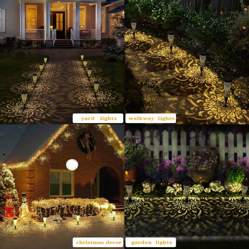 gardencave 6 Pack Solar Lights Outdoor Garden Decorative with Warm