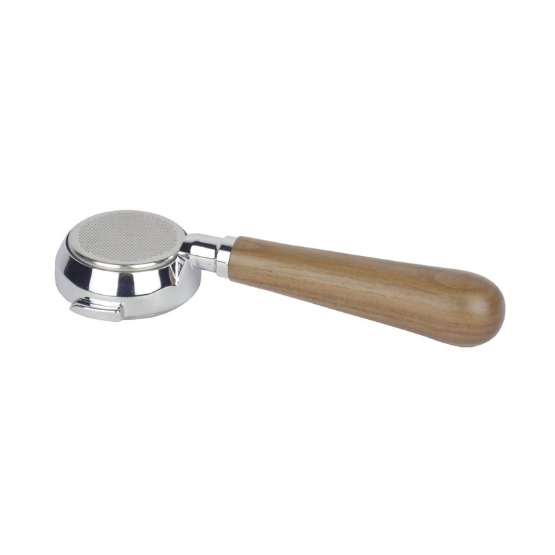 Bottomless Portafilter for Iberital 58 mm Espresso Machines - Walnut