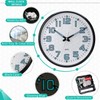 Plumeet Night Light 13'' Bedroom Wall Clocks with Silent Non-Ticking
