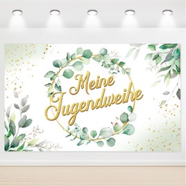 150 x 100 cm Youth Consecration Banner, Youth Consecration Decoration, My Youth Consecration Banner, Green Hanging Decoration, Youth Consecration Girl Boy for Youth Consecration Party