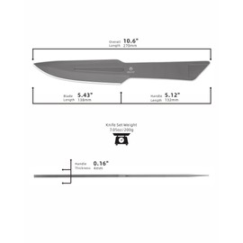 REAT Throwing Knives - 3 Piece, 10.5" Heavy Duty Throwing Knife with 440 Stainless Steel, Includes Sheath for Safe Storage,Ninja Kunai Knife for Competition,Training,Recreation,Gifts for Men Women