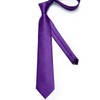 DiBanGu Mens Purple Solid Tie Classic Tie Set Pocket Square