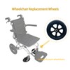 A pair of 8-Inch Solid Replacement Wheels Anti-Slip Front Wheels