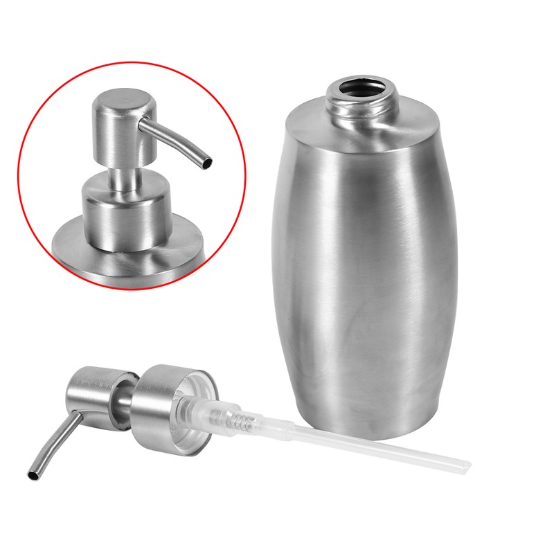 1pc 304 Stainless Steel Bathroom Shampoo Shower Pump Lotion Dispenser